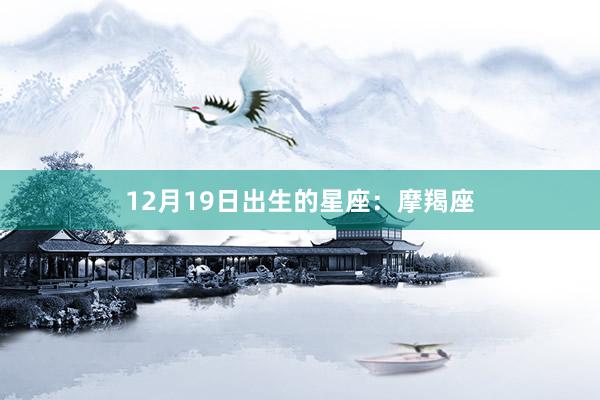 12月19日出生的星座：摩羯座